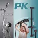 Hand Shower with Slide Bar, High Pressure 10 Setting Handheld Shower Head, Adjustable Height 24" Slide Bar, Wall Supply Elbow and 6.6ft Extra Long Shower Hose - Oil Rubbed Bronze