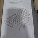 Merax Full Size LED Platform Bed with USB Outlets, Modern Wooden Bed Frame with Trundle, Storage Headboard and Drawers, No Box Spring Needed, Gray