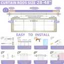 TVWOO Wrap Around Curtain Rods,White Curtain Rods 28 to 48 Inch,5/8 Inch Adjustable Blackout Curtain Rod Set with Bracket,Room Darkening Single Window Rod,Metal Hidden Curved Drapery Rods 28-48",White