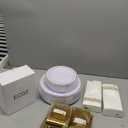 bUCLA 350PCS White and Gold Plastic Plates - Gold Disposable Dinnerware for Include 50 Dinner/Dessert Plates, 50 Forks, 50 Knives, 50 Spoons, 50 Cups & 50 Napkins for Party & Thanksgiving