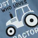 Baby Boy Cute Letter Short Sleeve Shirt Top Elastic Waist Shorts Toddler Summer Outfits (Blue Just A Boy Who Loves Tractors, 6-12 Months)