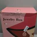 Jewelry Box Organizer, Large Wooden Jewelry Boxes for Women, Rustic Earring Jewelry Organizer for Necklace Earring Ring Bracelet, Gift for Her