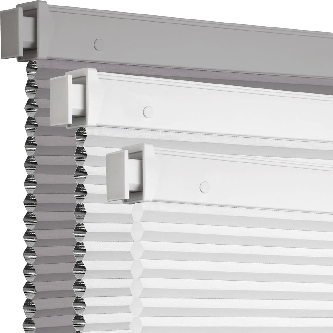 Grandekor Light Filtering Cordless Cellular Shades No Drill,Honeycomb Blinds for Indoor Windows,UV Protection Privacy No Drill Blinds for Home,Door,Customization 35"×64"