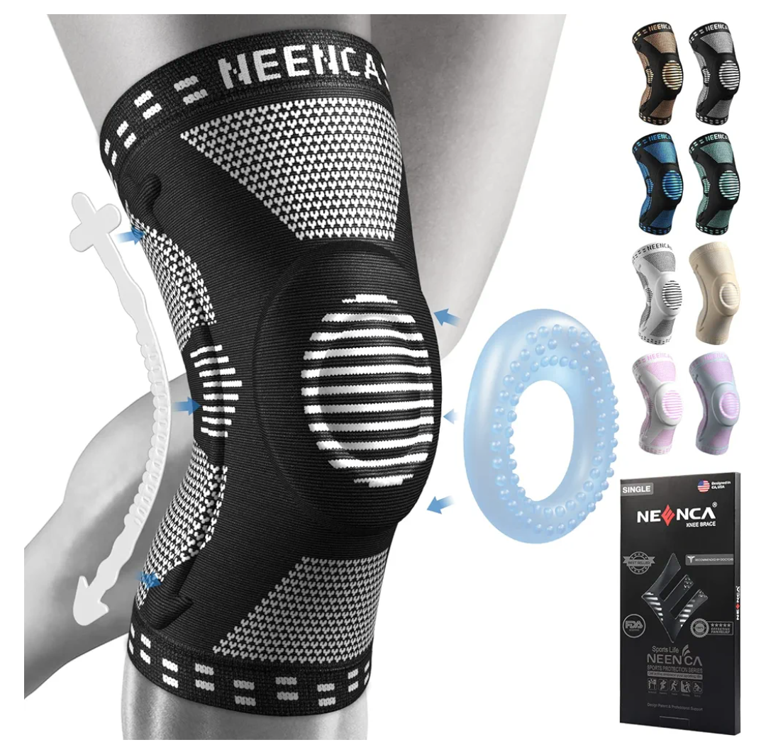 NEENCA Professional Knee Brace for Pain Relief, Medical Knee Support with Patella Pad & Side Stabilizers, Compression Knee Sleeve for Meniscus Tear, ACL, Joint Pain, Runner, Workout Size Large