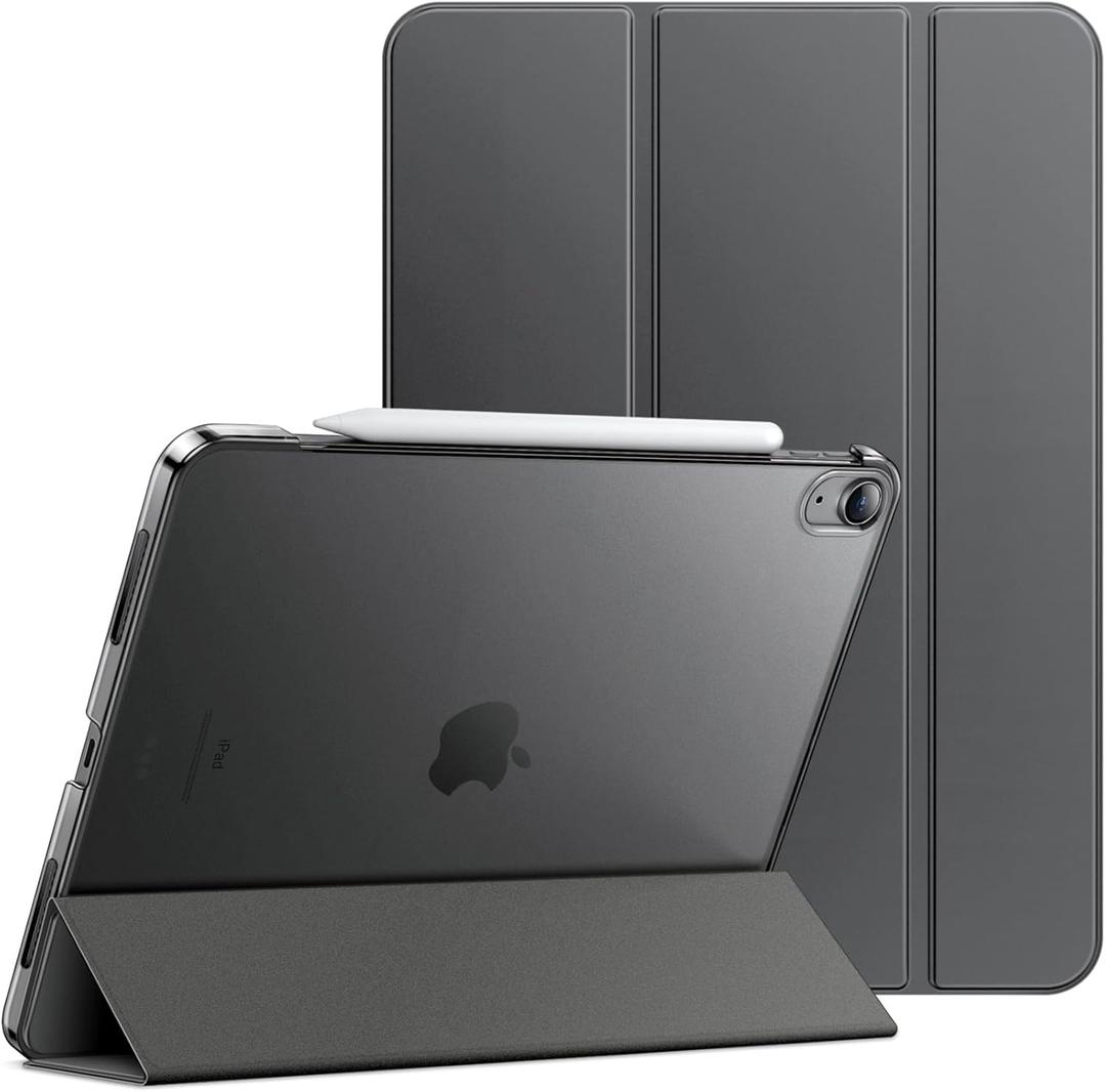 JETech Case for iPad Air 13-Inch M4/M3/M2 (2026/2025/2024), Slim Stand Hard Back Shell Smart Cover with Auto Wake/Sleep (Space Gray)