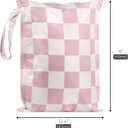 2 x Wet Dry Bags Water Resistant - 2 Pack Reusable Waterproof Wet Dry Bag for Swimsuits & Baby Clothes - Leakproof Storage Pouch Bag for Travel & Baby Diaper - Travel Laundry Daycare Bags (BlackHeart&Beige)