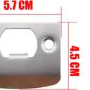 4PCS 5.70x4.50cm Stainless Steel D Shape Door Lock Plate with Mounting Screws Guide Veneer Gate Locking Padlock