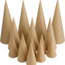 Ceenna 24 Pcs Paper Mache Cones Open Bottom Cardboard Craft Cones for Christmas Tree DIY Gnomes Ornament Multiple Sizes Decorations DIY Art Crafts 13.8x5, 9.8x3.9, 5.9x2.75 Inch