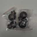 2 Pack Brown Curtain Rods for windows 32 to 48 inch, 5/8 inch Splicing Heavy Duty Metal Curtain Rod Set with Brackets, Brown 