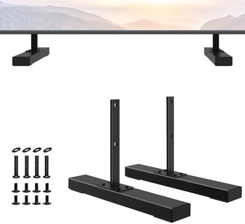 Metal Table Top TV Legs for Samsung, Only for Samsung QN75Q60RAFXZA 2019 Model TV Stand Legs BN96-49091A for Samsung TV Feet No Wall Drilling Easy Installation (Only for Model We Listed)