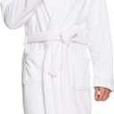 Men's Shawl Collar Bathrobe, Soft Long Towel Robe for Men - Super Absorbent Quick Dry yet Warm (Large-X-Large)