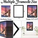 6 Sets 16x20 Picture Frame, Frames for 16 x 20 Canvas Collage Photo Poster Certificate Wall Gallery, High Transparent Horizontal Vertical Black 16 by 20 Inches