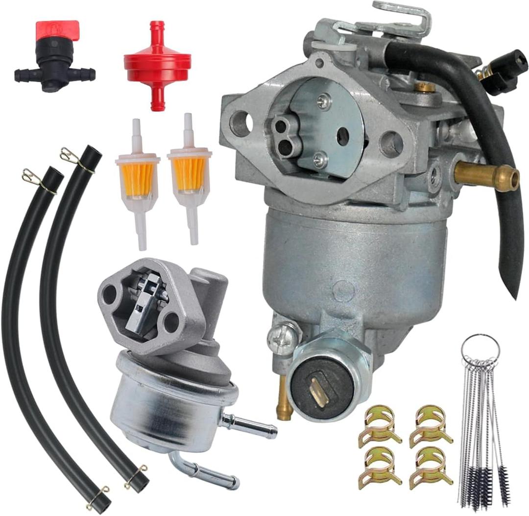 XingLi AM128355 Carburetor for John Deere LX188 LX279 LX289 17HP Lawn Tractor for Kawasaki FD501V Engine Replace 15003-2653 with Fuel Pump