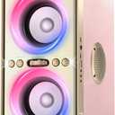 YIER Bluetooth Speaker, 240W Peak Loud Party Speaker with Big Bass, 20H Playtime, TWS, BT5.3, Large Portable Wireless Boom Box with LED Light for Outdoor Backyard Beach Home (Leather Pink)