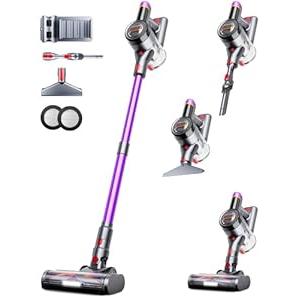 VIAFLY Cordless Vacuum Cleaner, Upgraded 550W 45Kpa 60Mins Vacuum Cleaners for Home, Anti-Tangle Stick Vacuum with Self-Standing, LED Display, 8-in-1 Wireless Vacuum for Carpet Pet Hair Hardfloor