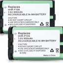 2 Pack HHR-P104 Rechargeable Phone Battery 3.6V 800mAh NI-MH Batteries for Panasonic Cordless Phones