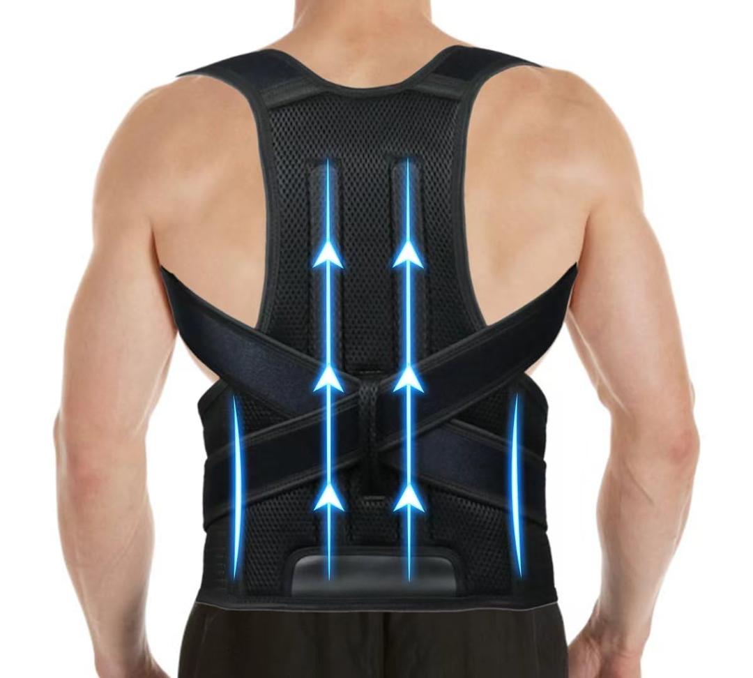 Posture Corrector for Men and Women,Adjustable Back Brace for Upper and Lower Back Pain Relief - Back Support Improve and Neck,Shoulder,Back Pain Relieve M(29"-33")