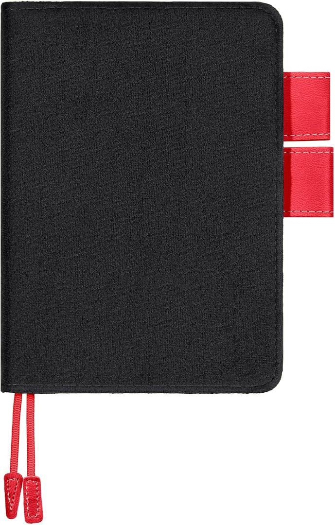 Fullhawl Velvet Cover for A6 Notebooks 4.6 x 6.7 Inches Planner Cover (Black)