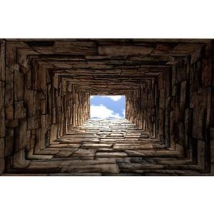 Indoor Doormat Tunnel Optical Illusion Retro Entryway Door Mats Indoor Non Slip Welcome Doormat,Washable Entrance Mat Outdoor Door Mat for Entryway,Front Porch 40 * 60cm/16 * 24in