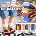 ANTSANG Baby Toddler Grip Socks, Girls Boys Thick Cotton Ankle Crew Socks | Enhanced Grips, Adjustable Cuff, Smooth Toe, High Elasticity, Soft Touching, Breathable, Moisture-Wicking, Non-Slip, 9 Pairs
