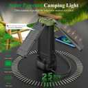 Rechargeable 9000mAh Camping Light with Stand, 3 Adjustable Light Heads, 5 Lighting Modes, Rechargeable Work Light, Camping Essentials Gear Emergency Flashlight with Detachable Tripod