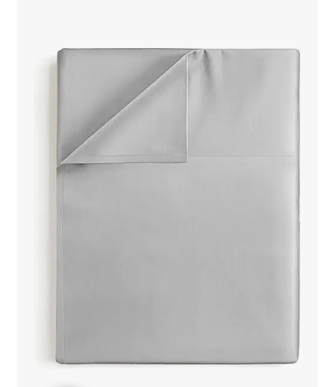 Full Size Flat Bed Sheet - Hotel Luxury Single Flat Sheet Only - Wrinkle Free & Fade Resistant Flat Sheet - Extra Soft, Comfy & Breathable Flat Sheet for Women & Men - French Grey Top Flat Sheet Only