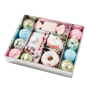 58PCS Pastel Christmas Ornaments Set, Assorted Colorful Candy Doughnut Christmas Balls Ornaments, Shatterproof Macaron Xmas Baubles Hanging Decorations for Christmas Tree/Party/Holiday