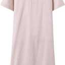 ABALACOCO Girls Organic Cotton Nightgown for Toddler Sleepwear Pajama Dress,Home Nightshirt Short Long Sleeve Soft Wear 2-14T (14-15 Years)