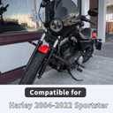 1.25" Front Engine Guard Crash Bar Flat Out Bar for Harley Sportster 2004-2022 883 XL883 1200, Black