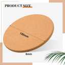 Boao 12 Pcs 6 Inch Round Absorbent Cork Coasters Wooden Cork Plant Coasters for Home, Drinks Coffee Table Dining Wooden Table Desk