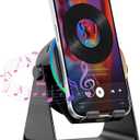 TEFELE Wireless Induction Speaker, 5-in-1 Bluetooth Speaker with Phone Holder, 360 Rotation & RGB Lights, HD Stereo Sound for iPhone/Samsung/Android, Birthday Gifts for Men/Women/Teens