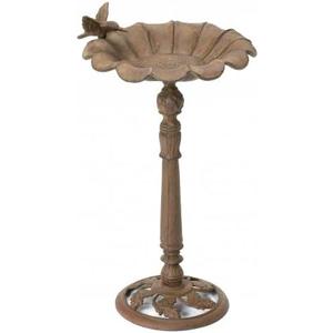 Large Cast Iron Hummingbird W Bird Birdbath Garden Bath Feeder Bird Fairy Pixie