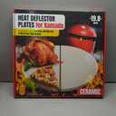 Half-Moon Ceramic Heat Deflector Plates for Kamado Joe Big Joe I, II, III - 19.8 Inch Pizza Stone - Kamado Joe Accessories and Replacement Parts by Smoker Chef - 2-Pack