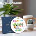 5 x Thank You Teacher Ornament 2026 - Preschool Daycare Kindergarten Teacher Appreciation Gifts, Unique Xmas Gifts for Mom Dad Grandma, Cute Pre-K Teachers Gift