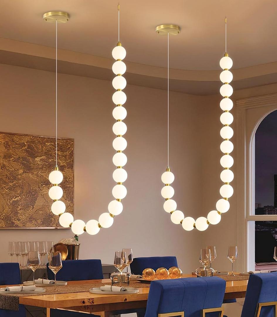 1 Ring Modern Chandeliers Acrylic Balls Ceiling Pendant Lighting LED Dimmable Light for Living Room Foyer Dining Room Entryway Adjustable Hanging Lights Gold