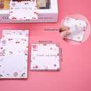 Cute Kawaii Sticky Notes 3.1x3.1in 4Pads 80Sheets/Pad Self-Stick Note Pads Cute Colorful Super Sticky Note Pads 4 Unique Cute Patterns,Fruits Sticky Notes