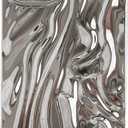 Caseative for iPhone 13 Case, Silver | Pleated Water Ripple Chrome Wave Pattern Soft