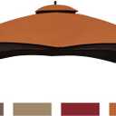 Eurmax USA High Performance Replacement Canopy Top for Lowe's Allen Roth Heavy Duty Gazebo Roof Gazebo Top with Air Vent 10X12 Cover #GF-12S004B-1, Replacement Top Only (Rust)
