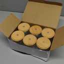 6-Pack Bamboo Qtip Holders - Bathroom Storage for Cotton Balls, Swabs, Pads, Floss