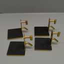 2 in 1 Fireplace Garland and Stocking Hangers for Mantel Heavy Duty Christmas Stocking Holders for Mantle Metal Garland Hooks Xmas Holiday Decoration(4 Pack, Gold)