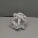 Coloured Glaze Art White Winding Line Ball Ornament Glass Figurine Handmade Blown Glass Paperweights Gift for Birthday