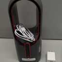 Desk Fan Bladeless, 11.8 Inch Office Fan Small, Quiet, 3 Speed Adjustment, Touch Control, Easy to Clean, Desk Fans Small Quiet, Ideal for Office, Living Room, Bedroom (Gray/Dark Red)