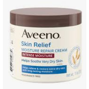 Aveeno Skin Relief Intense Moisture Repair Body Cream with Triple Oat & Shea Butter Formula, Helps Heal, Repair & Restore Very Dry Skin with LongLasting Moisture, FragranceFree, 11 oz