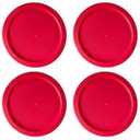 Replacement Lids Fit Pyrex 2-Cup Glass Food Storage Container Bowls, 5-Inch Plastic Round Lids Covers for Pyrex 7200-PC, Airtight & Leakproof (4-Pack, Red)