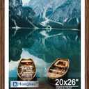 Hongkee 20x26 Picture Frame, Rustic Brown Wood Style, Wall Mounting