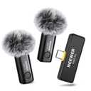 NEEWER Wireless Lavalier Microphone for iPhone Android Tablet PC Laptop 131ft/40m Range Noise Cancellation Omnidirectional Mic for Vlogging Live Streaming (1x RX + 2x TX), KM23