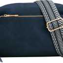 Fashion Small Leather Crossbody Bags for Women Trendy Casual Cross Body Handbags Crossover Travel Purses with Zipper Pockets (Darkblue)