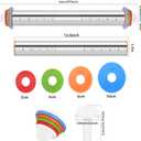 Rolling Pin nonstick and Silicone Baking Pastry Mat combo kit, Adjustable Rolling Pin With Thickness Rings for Baking Fondant, Pizza, Pie, Pastry, Pasta, Dough, Cookies (red)