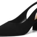 Mostrin Block Slingback Heels for Women Pointed Closed Toe Chunky Heels Office Work Shoes Women's Pumps for Business Casual (6)