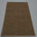 PADOOR Non-Slip Bath Mat With Rubber-Backing, Braided Absorbent Machine Washable Thin Rug for Bathroom Floor, Quick Dry, Fits Under Door, 17''x24'' Brown